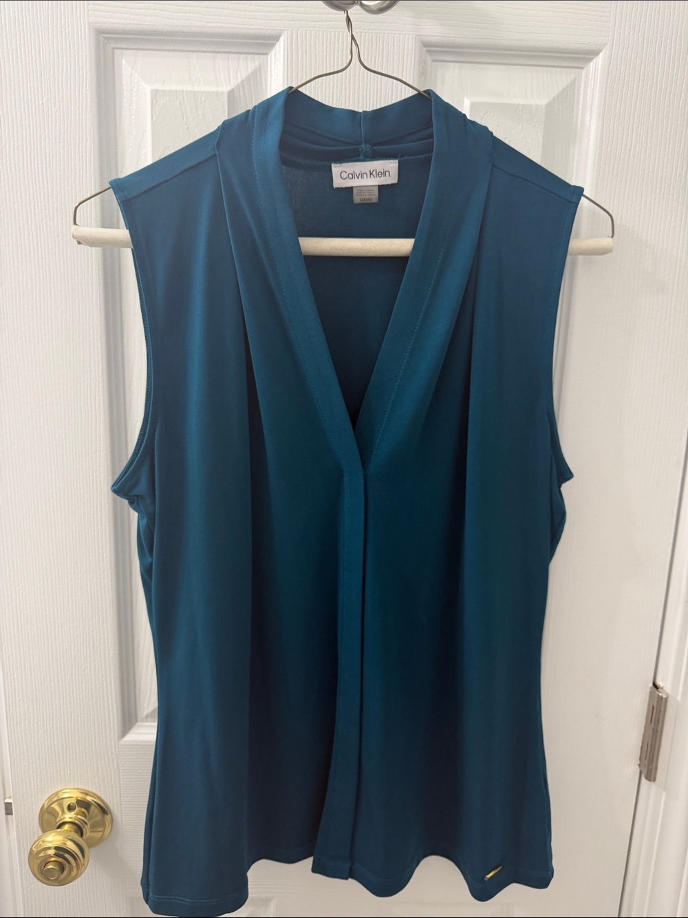 Calvin Klein Teal V-Neck Sleeveless Camisole